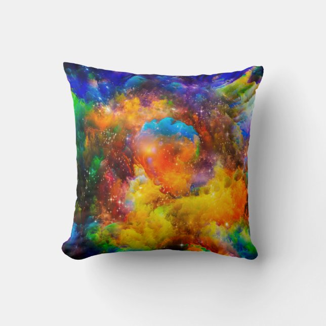 Almofada Arranjo criativo de elementos fractais, luzes a (Frente)