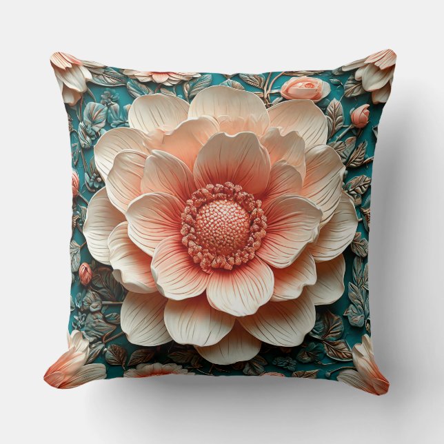 Almofada Arranjo Floral 3D Artístico (Frente)