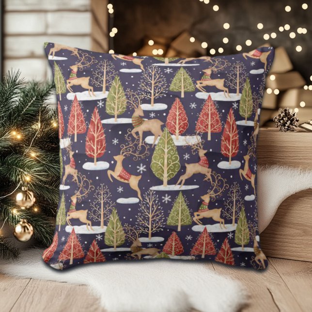 Almofada Arrendoras Whimsical Woodland Winter (Criador carregado)