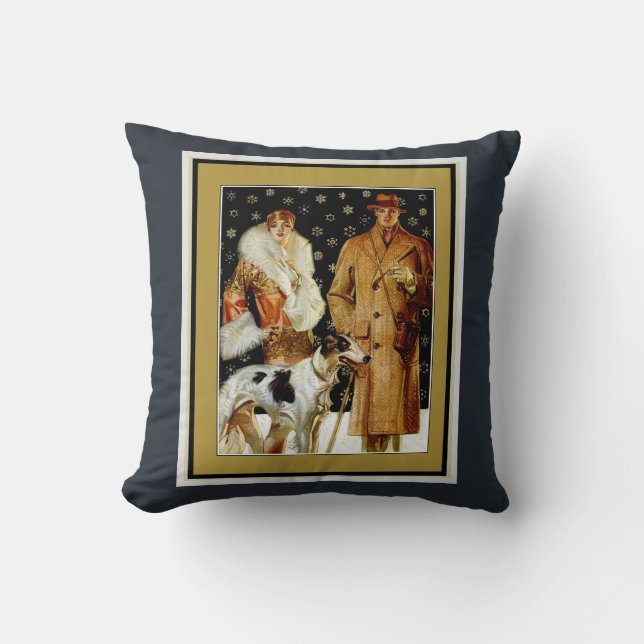 Almofada Art Deco Casal Natal (Frente)