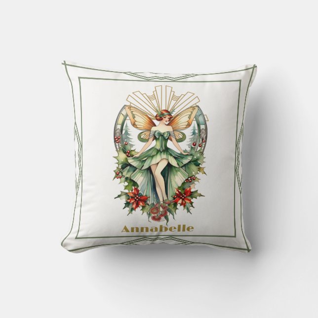 Almofada Art Deco Christmas Fairy (Frente)