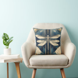 Almofada Art Deco Dragonfly Travesseiro decorativo