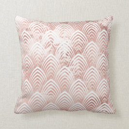 Almofada Art Deco Espalha Cobre Branco Rosa Dourada Mármore