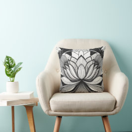Almofada Art Deco Lotus Travesseiro decorativo