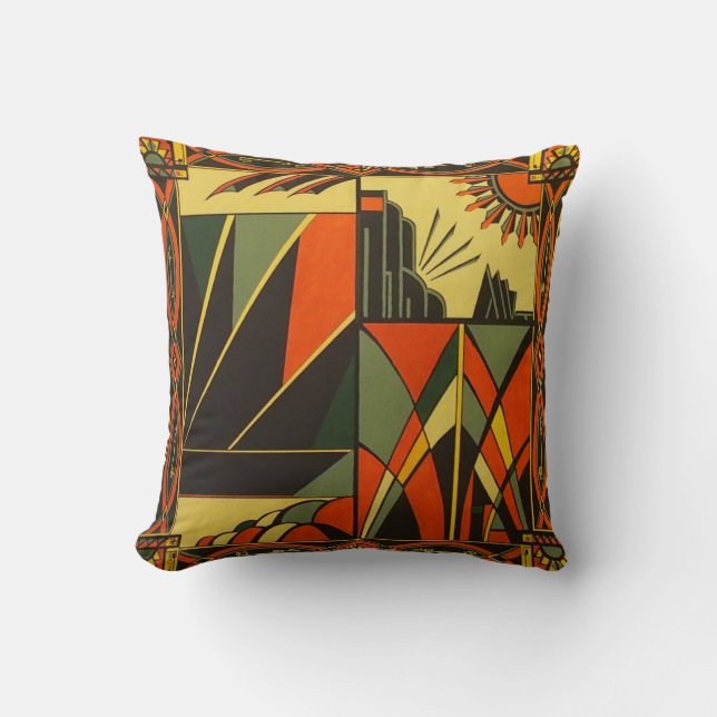 Almofada Art Deco Orange Cushion (Frente)