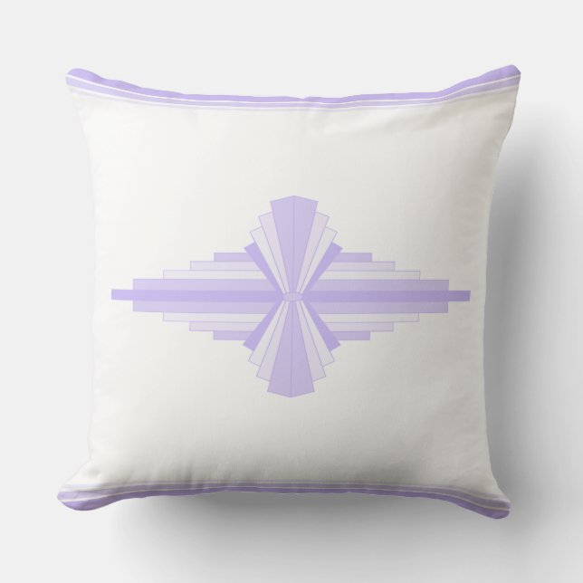 Almofada Art Deco Pattern in Lilac (Frente)