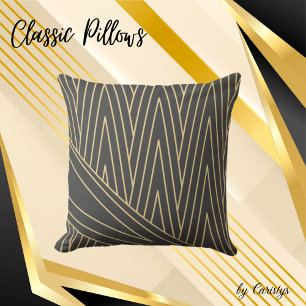 Almofada Art Deco Smokey Cinzas e Travesseiro decorativo Do