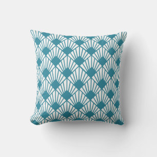 Almofada Art Deco Teal Fans