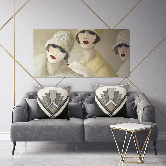 Almofada Art Deco Throw Pillow (Criador carregado)