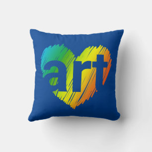Almofada Art Lover, Grande Coração com Arte Palavra, Arte C