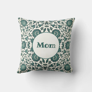 Almofada Art Nouveau Chinês Padrão Floral Repro com Nome