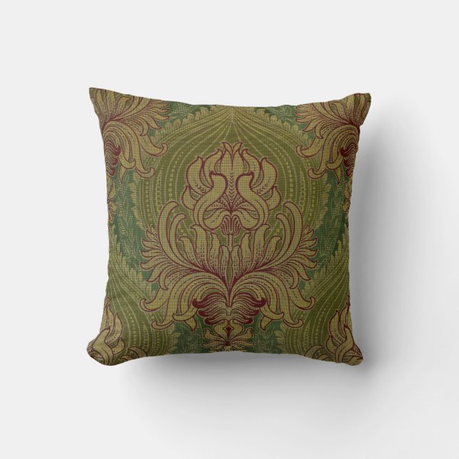 Almofada Art Nouveau Chrysanthemum & Artichoke Pattern (Frente)