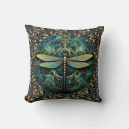 Almofada Art Nouveau Dragonfly em Ivy Travesseiro decorativ