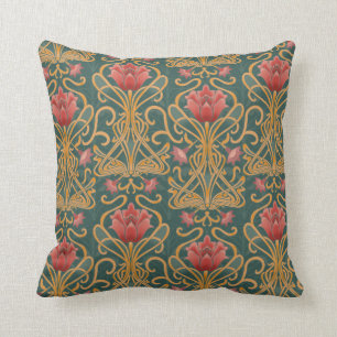 Almofada Art Nouveau flores