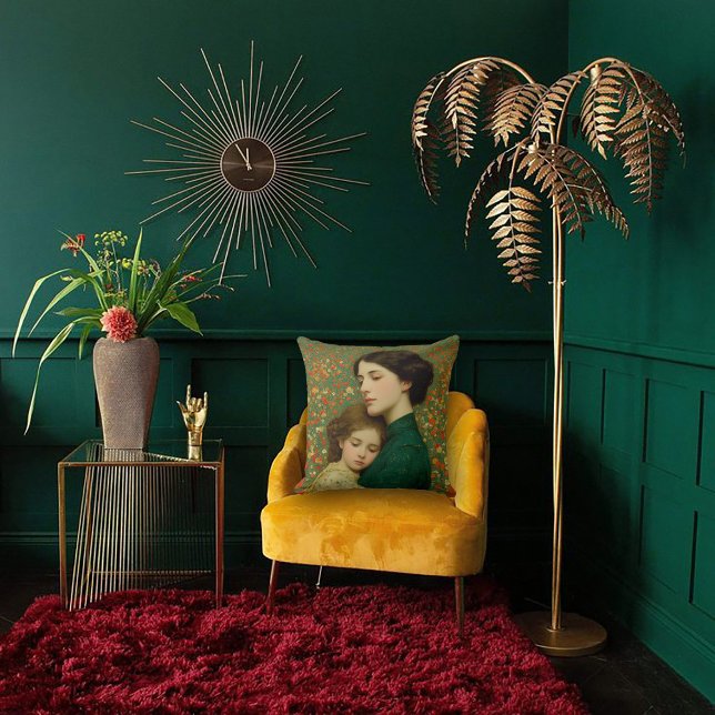 Almofada Art Nouveau Mother & Child (Criador carregado)