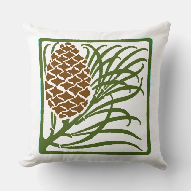 Almofada Art Nouveau Pine Cone (Frente)