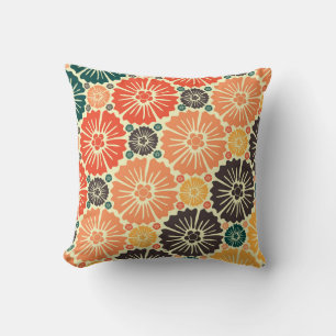 Almofada Art Nouveau Retro Wallpaper Design.
