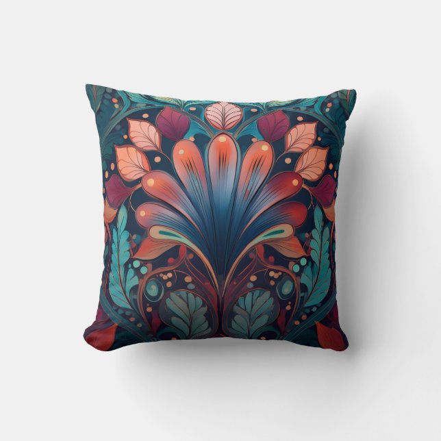 Almofada Art nouveau style Throw Pillow (Frente)