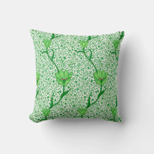 Almofada Art Nouveau Tulip Damask, Emerald Green