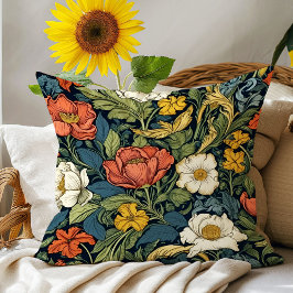 Almofada Art nouveau William Morris Jardim Florestal Colori