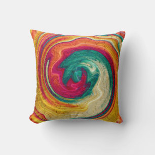 Almofada Arte abstracta espiral colorida