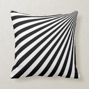 Almofada Arte abstracta Funky preto e branco - travesseiro