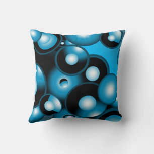 Almofada Arte abstrata de círculo orbital concêntrico em Bl