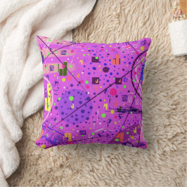 Almofada Arte Abstrata: Glitch Roxo