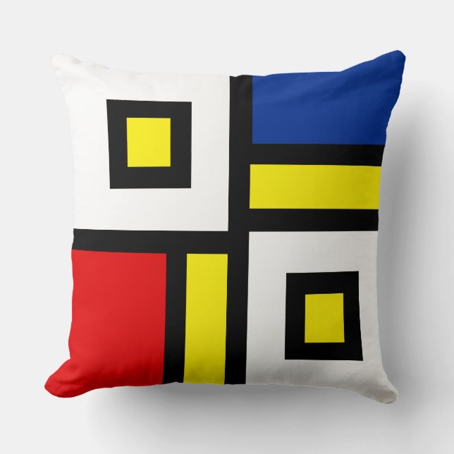 Almofada Arte abstrata inspirada em Mondrian (Frente)