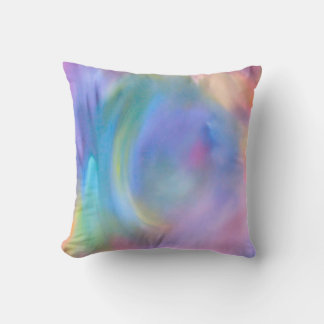 Almofada Arte Abstrato moderna Pastel Watercolor Arco-Íris