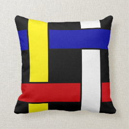 Almofada Arte abstrato moderno inspirado em Mondrian