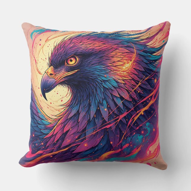 Almofada Arte Águia Vibrante (Frente)