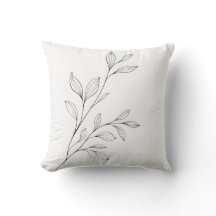 Arte Botânica Minimalista em Linha Preta