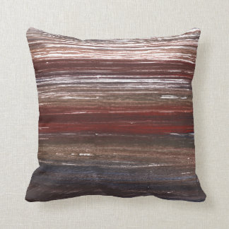 Almofada Arte castanha azul vermelha
