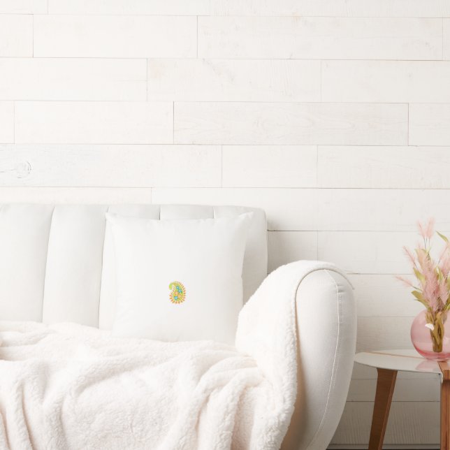 Almofada arte, círculo, evento, desenho floral, fonte, moti (Sofá)