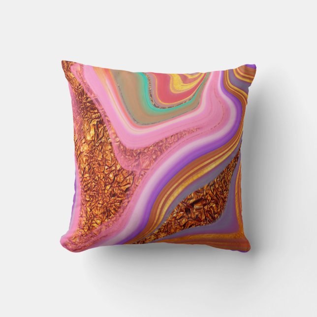 Almofada arte colorida vibratória (Frente)