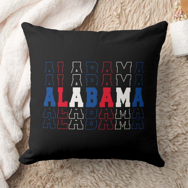 Almofada Arte com Palavras Empilhadas do Alabama (Cobertor)