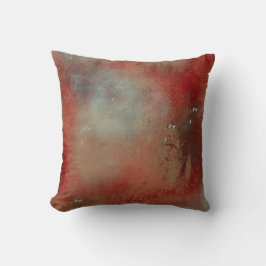 Almofada Arte Contemporânea Vermelha Dourada Azul