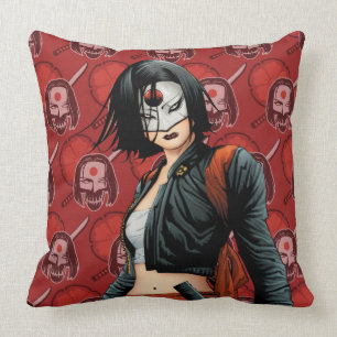 Almofada Arte da banda desenhada do pelotão Katana do
