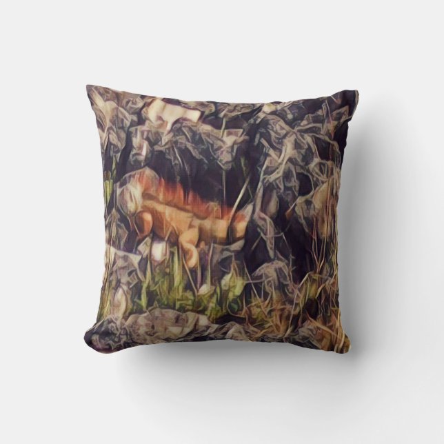 Almofada Arte da Guana Laranja (Frente)