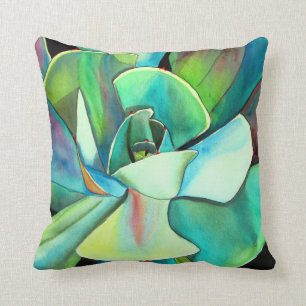 Almofada Arte da natureza do watercolour da planta de