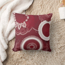 Almofada Arte Dark Red Floral AI