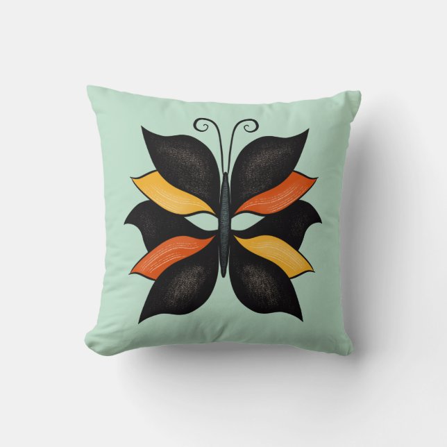 Almofada Arte de Abstrato de Borboleta bonito (Frente)
