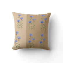 Arte de Aquarela de Flores Silvestres Azuis