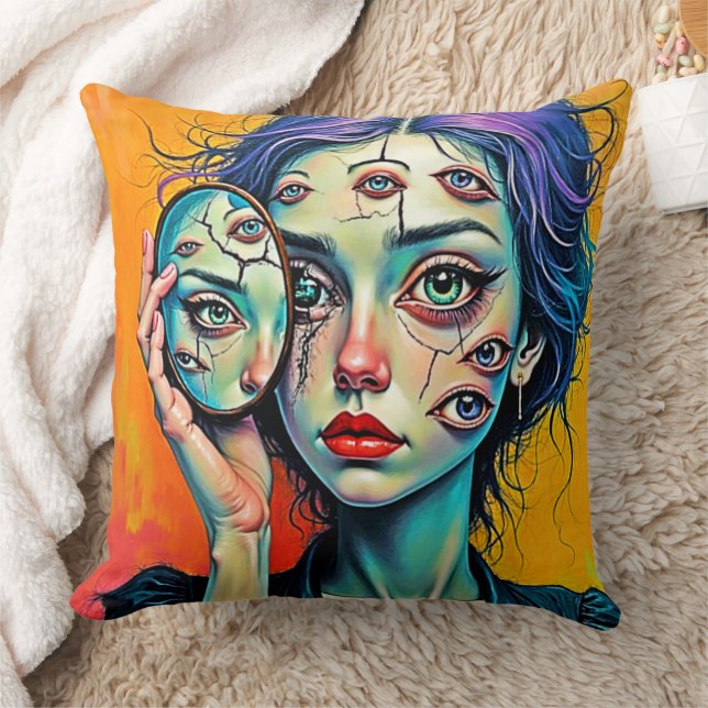 Almofada Arte de Autoreflexão Destruída (Cobertor)