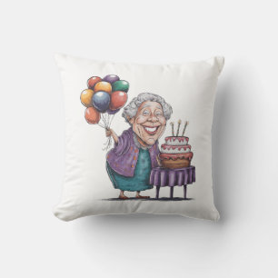 Almofada Arte de Balão de Festa de Aniversário da Nana Humo