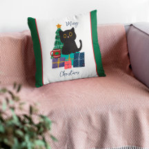 Arte de Café Gato Preto Fofo Natal Festivo