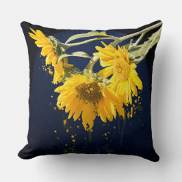 Almofada Arte de desabrochamento de Sunflower