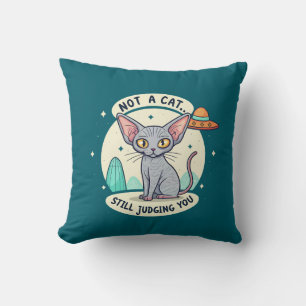 Almofada Arte de desenho animado sarcástico de gato Sphynx