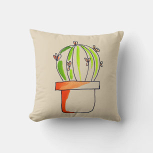 Almofada Arte de desenho de cacto mexicano bonito